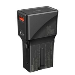 Cốc sạc du lịch đa năng Baseus Universal conversion plug PPS charger C+U Youth Edition (18W, 100 - 240V)