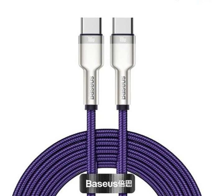 Cáp sạc siêu nhanh 100W Baseus Cafule Series Metal Data Cable Type-C to Type-C (100W)