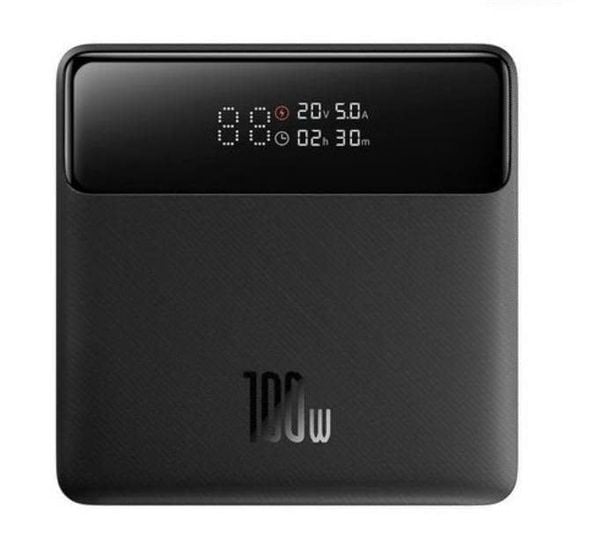 Pin dự phòng Baseus Blade 100W – 20000mAh, 4 cổng (2C + 2USB), sạc nhanh laptop, màn hình LED, kèm cáp C to C