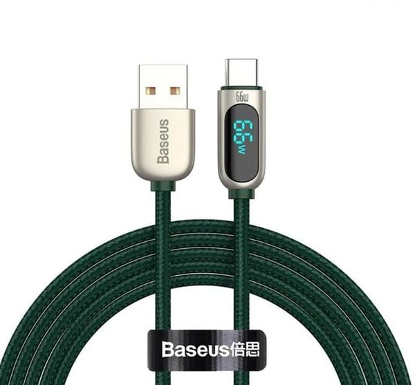 Cáp Sạc Nhanh Baseus Display Fast Charging Data Cable USB to Type-C 66W