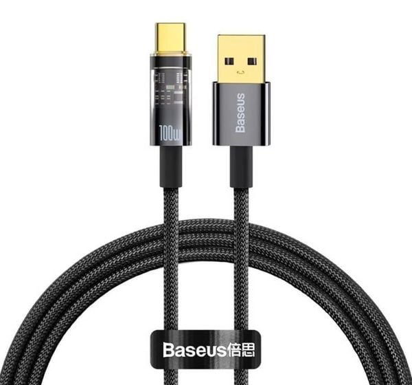 Cáp Sạc Tự Ngắt Siêu Nhanh Baseus Explorer Series Auto Power-Off 100W (USB to Type-C, Fast Charging & Data Cable)