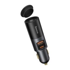 Tẩu sạc nhanh mở rộng 120W Baseus Share Together Fast Charge dùng cho xe hơi (120W, TypeC/USB Port, QC/PD3.0 Car Quick Charger with Cigarette Lighter Expansion Port)