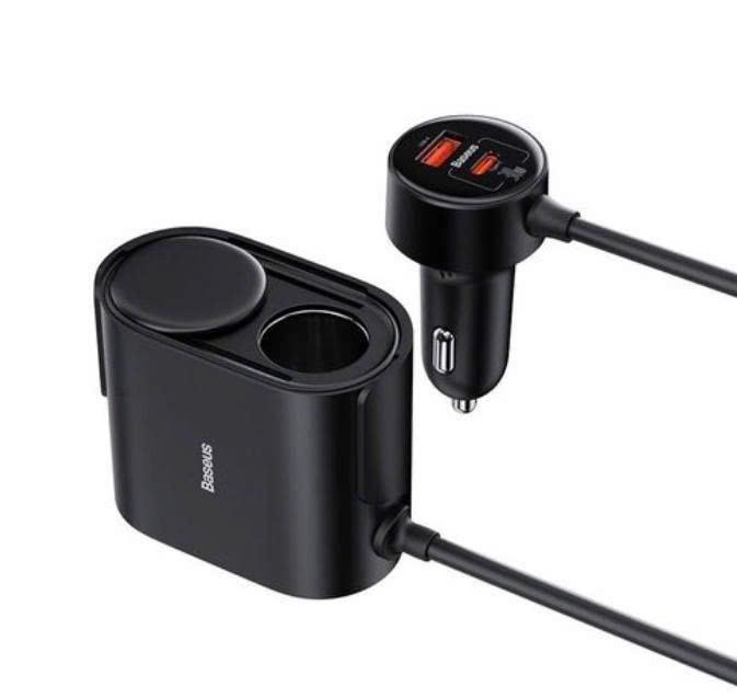 Tẩu Sạc Chia Cổng Sạc Dùng Cho Ô Tô Baseus High Efficiency Pro 1-for-2 Car Cigarette Lighter 30W