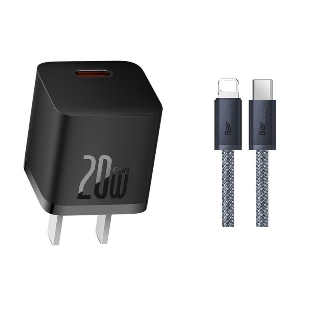 Bộ Sạc Nhanh 20W Baseus GaN5 Fast Charger 1C cho iPhone/Samsung (PD/QC Multi Quick Charge Support, Smart Protect)