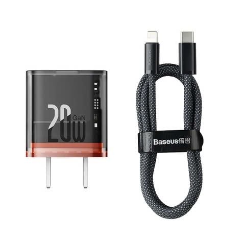 Bộ Sạc Nhanh 20W Baseus GaN5 Fast Charger 1C cho iPhone/Samsung (PD/QC Multi Quick Charge Support, Smart Protect)