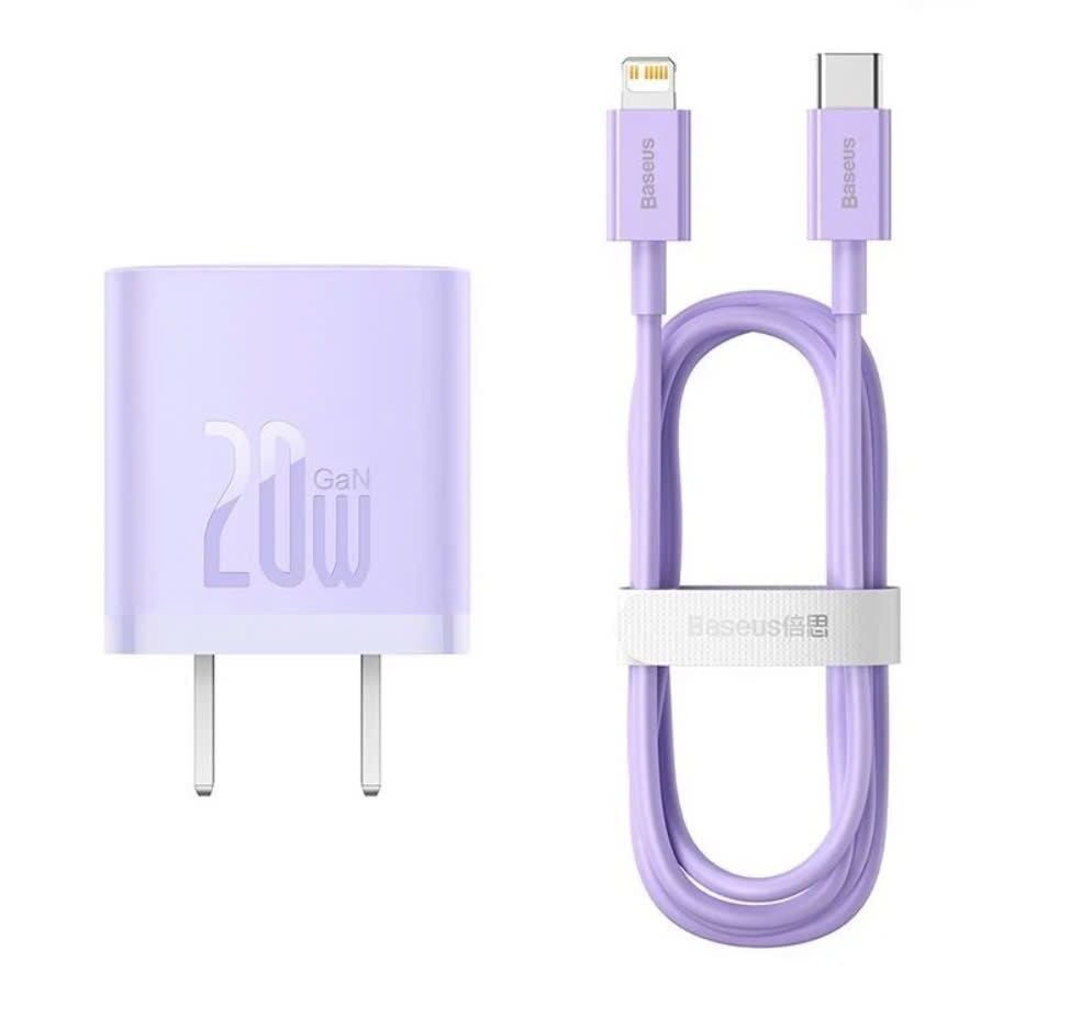 Bộ Sạc Nhanh 20W Baseus GaN5 Fast Charger 1C cho iPhone/Samsung (PD/QC Multi Quick Charge Support, Smart Protect)