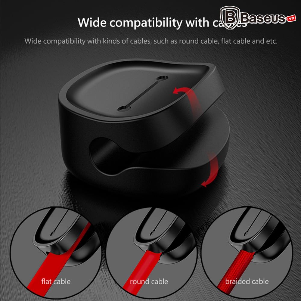 Bộ đế giữ cáp bằng nam châm Baseus Peas Cable Clip Holder LV165 (Magnetic Cable Clip Holder )