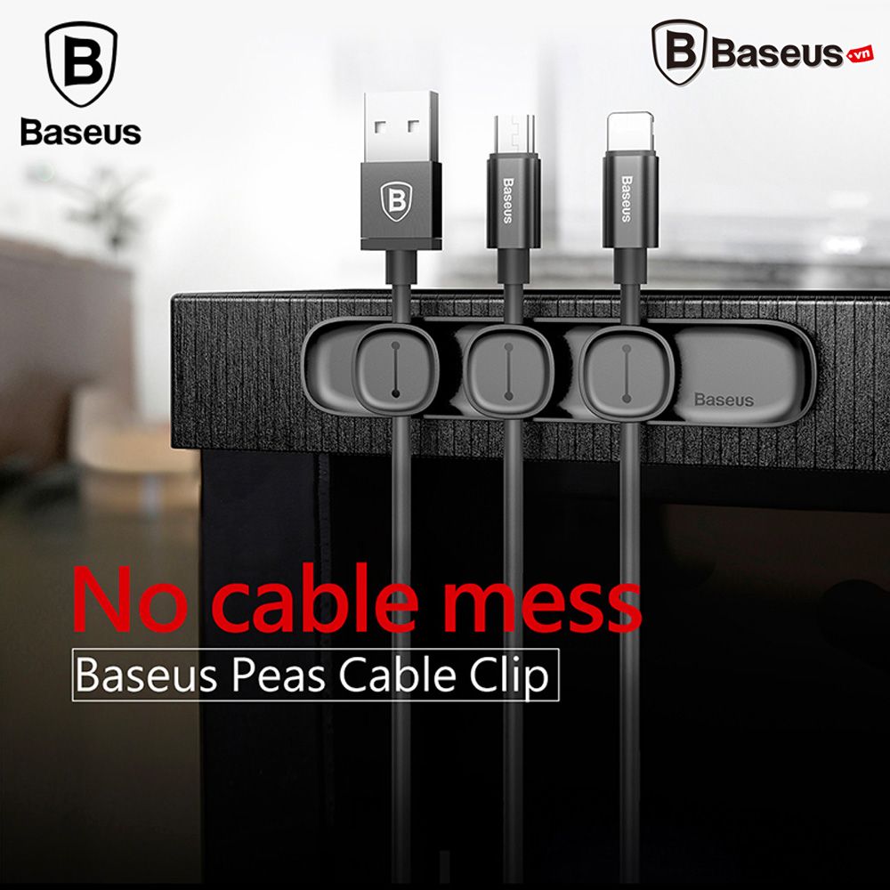 Bộ đế giữ cáp bằng nam châm Baseus Peas Cable Clip Holder LV165 (Magnetic Cable Clip Holder )