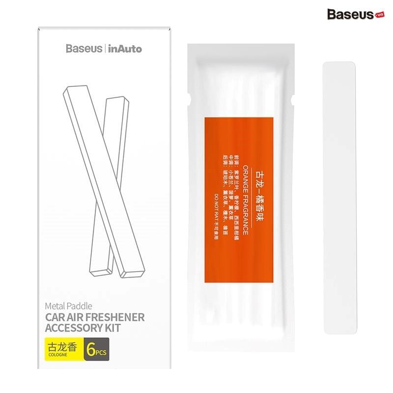 Bộ khuếch tán nước hoa khô Baseus Metal Paddle – gắn khe gió ô tô, vỏ kim loại, kèm 3 viên tinh dầu thơm khô