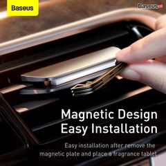 Bộ khuếch tán nước hoa khô Baseus Metal Paddle – gắn khe gió ô tô, vỏ kim loại, kèm 3 viên tinh dầu thơm khô