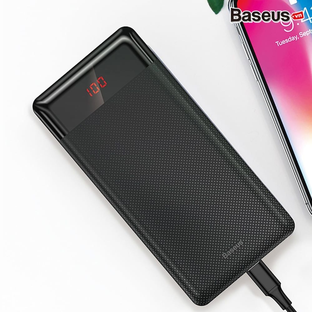 Pin sạc dự phòng Baseus Mini Cu Digital Display LV316 cho Smartphone/ Tablet (10,000mAh, 2 Port USB, LCD Display)