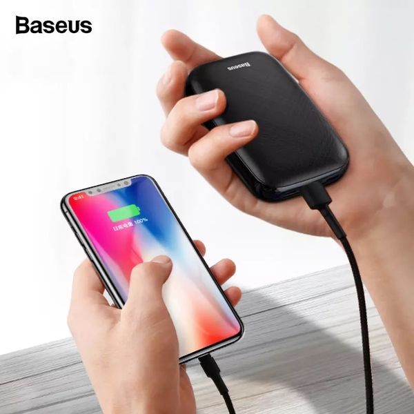 Pin sạc dự phòng Mini Baseus Q Portable 10000mAh cho Smartphone/ Tablet (2A, 37Wh, Fast Charge Power Bank)