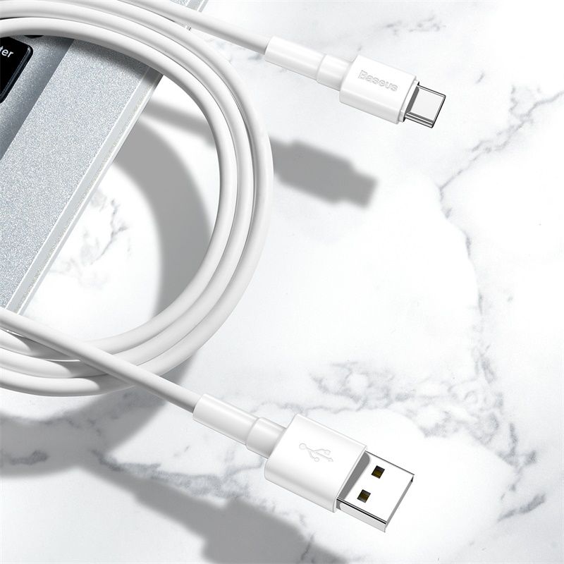 Cáp sạc nhanh, siêu bền Baseus Mini White dùng cho Smartphone/ Tablet (Type C/ Lightning/ Micro, Quick Charging & Sync Data TPE Cable)