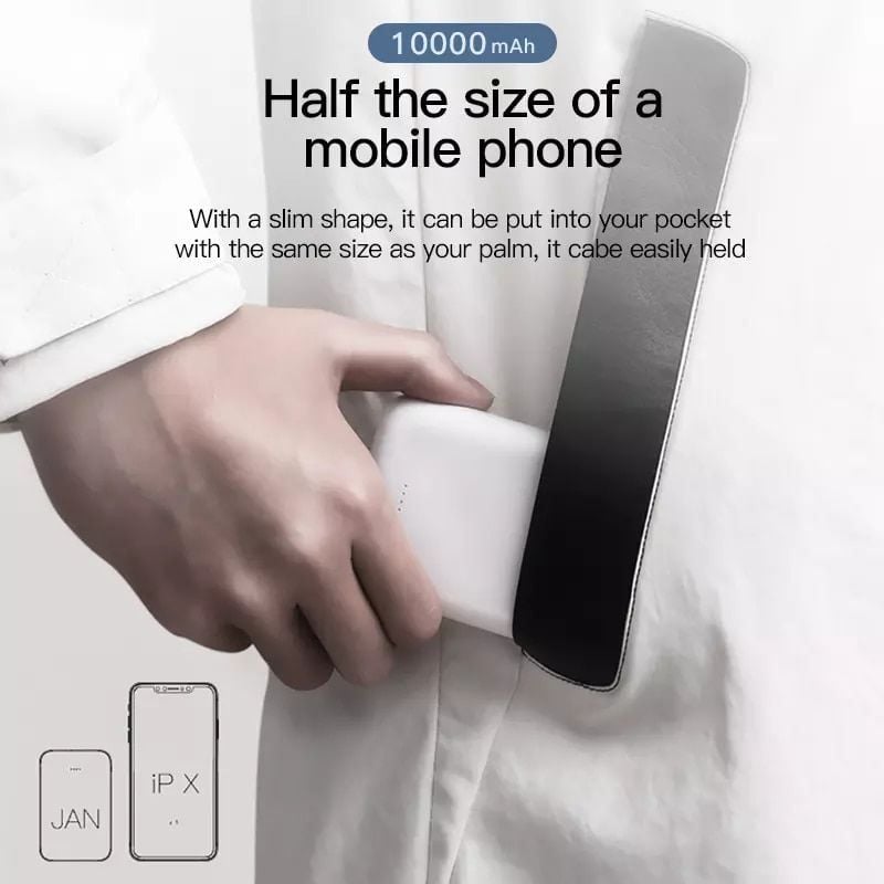 Pin dự phòng siêu nhỏ Baseus Mini JA Power Bank 10000mAh cho iPhone/ Smartphone/ Tablet ( 2 Port USB )
