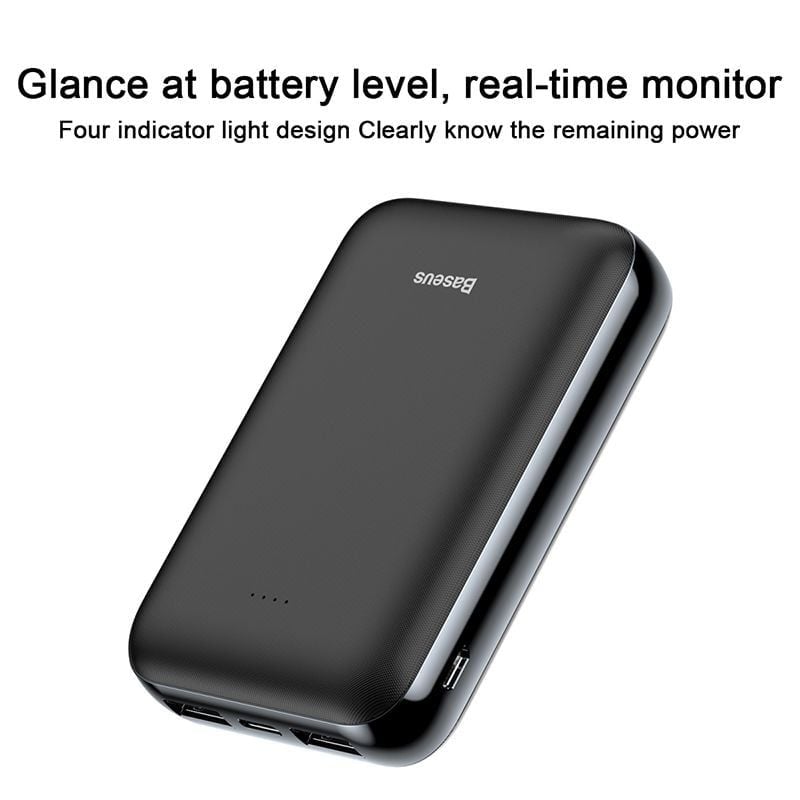 Pin dự phòng siêu nhỏ Baseus Mini JA Power Bank 10000mAh cho iPhone/ Smartphone/ Tablet ( 2 Port USB )