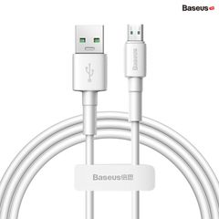 Cáp sạc nhanh Micro USB Baseus Mini White Cable cho Oppo/ Huawei/ Xiaomi/Samsung (4A/20W, VOOC, Quick Charge Micro USB TPE Cable)