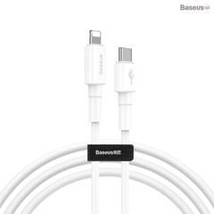 Cáp sạc nhanh Type C to Lightning hỗ trợ PD 18W Baseus Mini White (Power Delivery, C to iPhone Data TPE Cable )