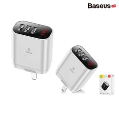Bộ sạc đa năng Baseus Baseus Mirror Lake 3 cổng sạc ( 3 Ports USB, LED Intelligent Digital Display,  3.4A Fast Charging)