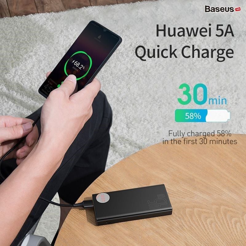 Pin dự phòng sạc nhanh, công suất cao Baseus Mulight Digital Display 45W ( 20,000mAh , PD/ Quick Charge Power Bank)