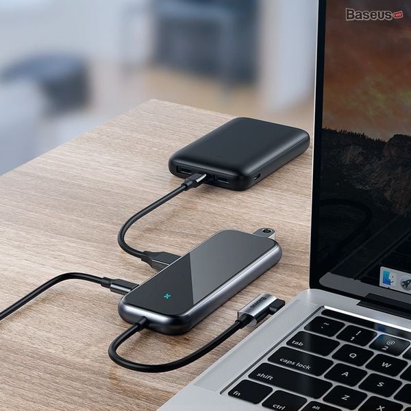 Bộ Hub chia cổng Type C Baseus Superlative Multi-functional 4 in 1 (Type-C to USB2.0 x 4, Smart HUB)