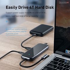 Bộ Hub chia cổng Type C Baseus Superlative Multi-functional 4 in 1 (Type-C to USB2.0 x 4, Smart HUB)