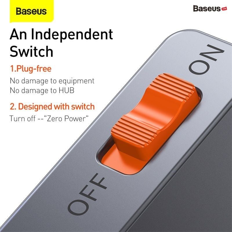 Hub 6 in 1 Baseus Magic – Type-C to HDMI 4K, USB 3.0, SD/TF, AUX 3.5mm, PD 100W, gắn iPad/Macbook/Surface Pro 7 tiện lợi