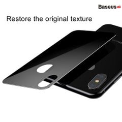 Kính cường lực 5 lớp chống trầy mặt lưng Baseus Full Coverage Curved LV305 cho iPhone XS/ XR/ XS Max (0.3mm, 9H, Scratch Proof Back Glass Film Cover)