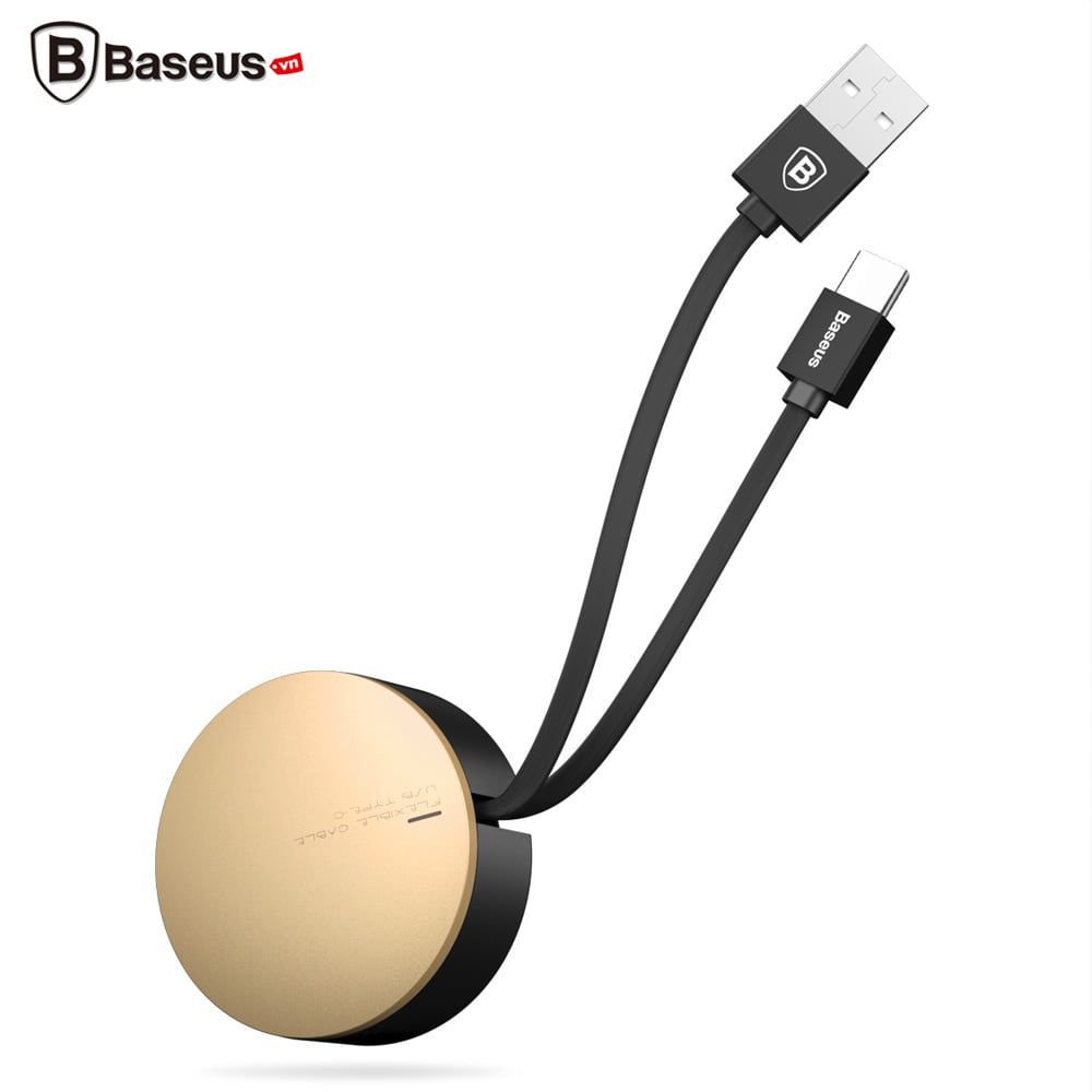 Cáp sạc nhanh dây rút Baseus New Era Type-C cho Samsung S8/S9/Plus /Note 8/9 (2A, 1M, cáp dẹp, Quick Charge)