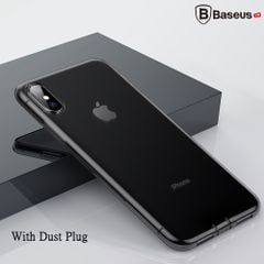 Ốp lưng Silicone trong suốt chống bụi Baseus Simplicity Series cho iPhone XS/ XR/ XS Max ( TPU Soft Silicone, Dirt-resistant Case)