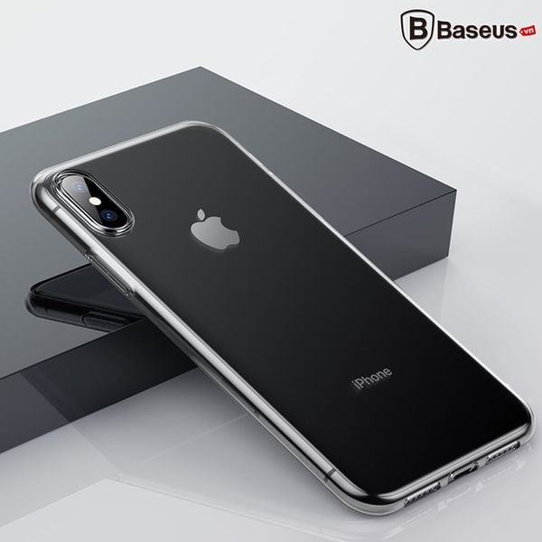 Ốp lưng Silicone trong suốt chống bụi Baseus Simplicity Series cho iPhone XS/ XR/ XS Max ( TPU Soft Silicone, Dirt-resistant Case)