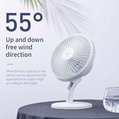 Quạt mini để bàn Baseus Ocean Fan (Pin sạc 2000mAh, 3 mức tốc độ - Mini USB Rechargeable Air Cooling Fan Clip Desk Fan)