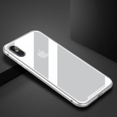 Ốp lưng nam châm Baseus Magnetic Metal Bumper Case cho iPhone XS/ XR/ XS Max (Khung kim loại siêu bền , chống va đập - Mặt lưng kính cường lực )