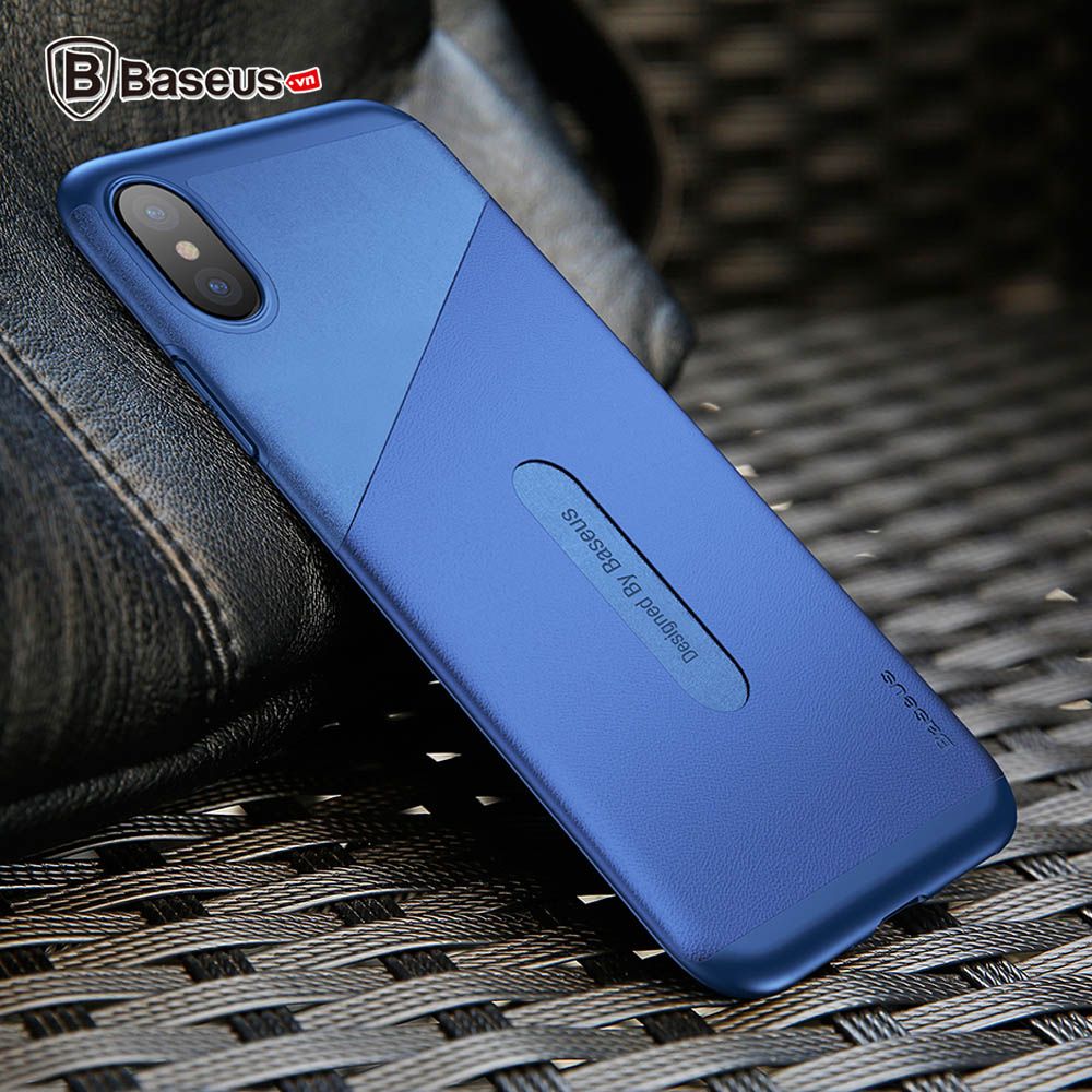 Ốp Lưng Baseus Card Pocket Case LV193 cho iPhone X (TPU + PC + PU Leather + Microfiber Material)