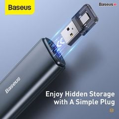 Bút trình chiếu Baseus Orange Dot – Laser đỏ, 100m, điều khiển không dây, USB/Type-C, cho Laptop/MacBook