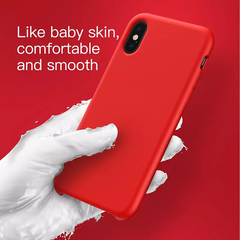 Ốp lưng Silicone lót vải nhung chống trầy xước Baseus Original LSR Case cho iPhone XS/ XR/ XS Max