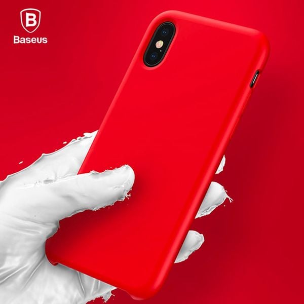 Ốp lưng chống va đập, chống bám bẩn Baseus Original LSR Case LV226 cho iPhone X (Original Liquid Silicone Case)