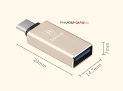 Đầu chuyển Baseus OTG USB Type C sang USB 2.0 Full size