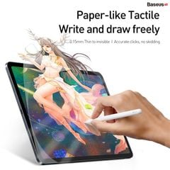 Miếng dán chống trầy, chống vân tay Baseus Paper-like Film cho iPad Pro 2021/2020/2018/ Pro 2017/iPad 9.7inch/iPad Mini/iPad 10.2inch (0.15mm, Nano-Sheild Clear Screen, Apple Pencil authentic writing Feeling)