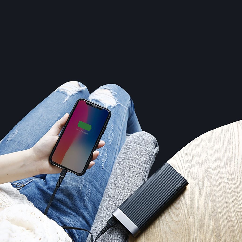 Pin sạc dự phòng Baseus Parallel Power Bank 10,000mAh cho Smartphone/ Tablet (2.1A/ 37Wh, QC 3.0, USB-C/ Micro input )