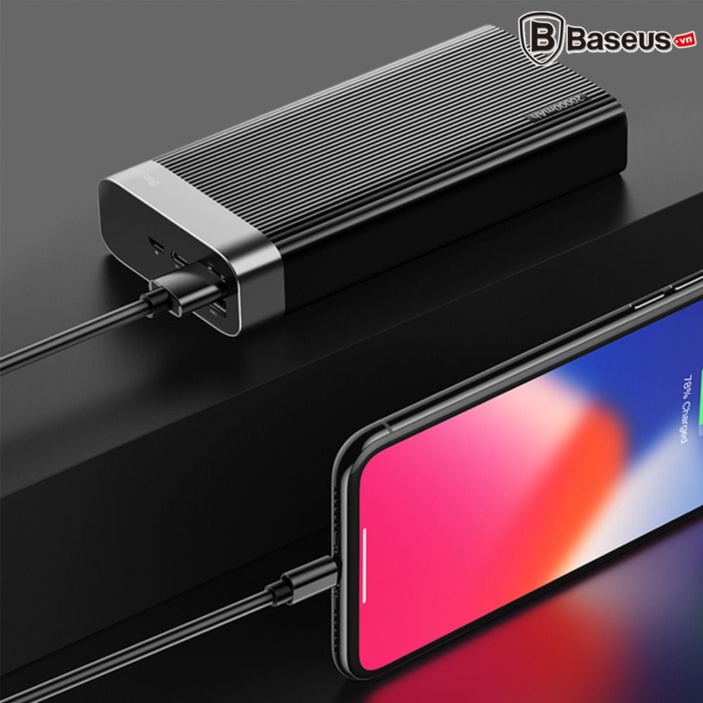 Pin sạc dự phòng Baseus Parallel PD Power Bank 20,000mAh cho Smartphone/ Tablet/ Macbook (18W, QC 3.0, Power Delivery, LED, 2 Port USB + Type C)