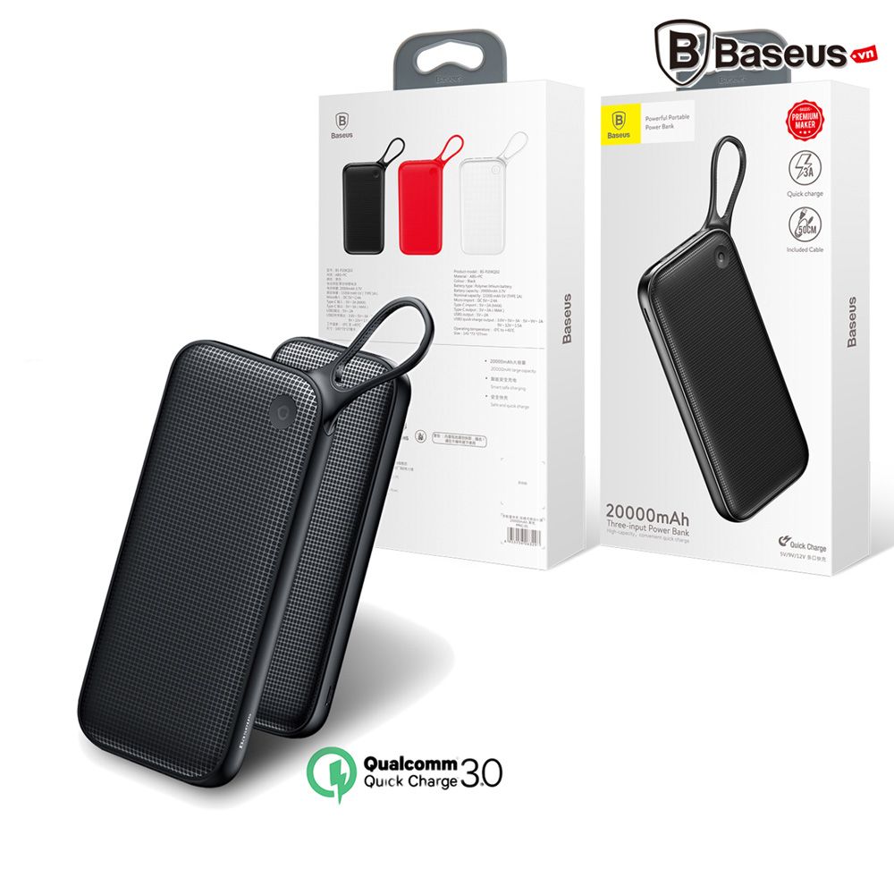 Pin sạc dự phòng Baseus LV158 PD Pro cho Smartphone/ Tablet/ Macbook (Support Power Delivery PD Fast Charge/ 20,000mAh/ 2 Port USB Type A QC3.0+ Type C)