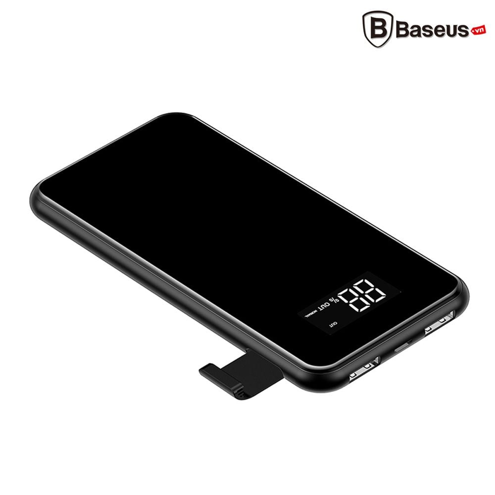 Pin sạc dự phòng không dây Baseus LV197 cho iPhoneX (LCD Qi Wireless Charger, 8000 mAh, 2A, Power Bank)