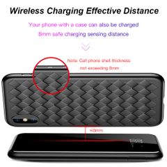 Pin sạc dự phòng không dây Baseus LV197 cho iPhoneX (LCD Qi Wireless Charger, 8000 mAh, 2A, Power Bank)