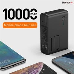 Bộ sạc nhanh tích hợp pin dự phòng Baseus Power Station 2in1 10000mAh PD3.0/QC3.0 (18W Type C and USB Double Quick Charge, Travel Charger & Powerbank)