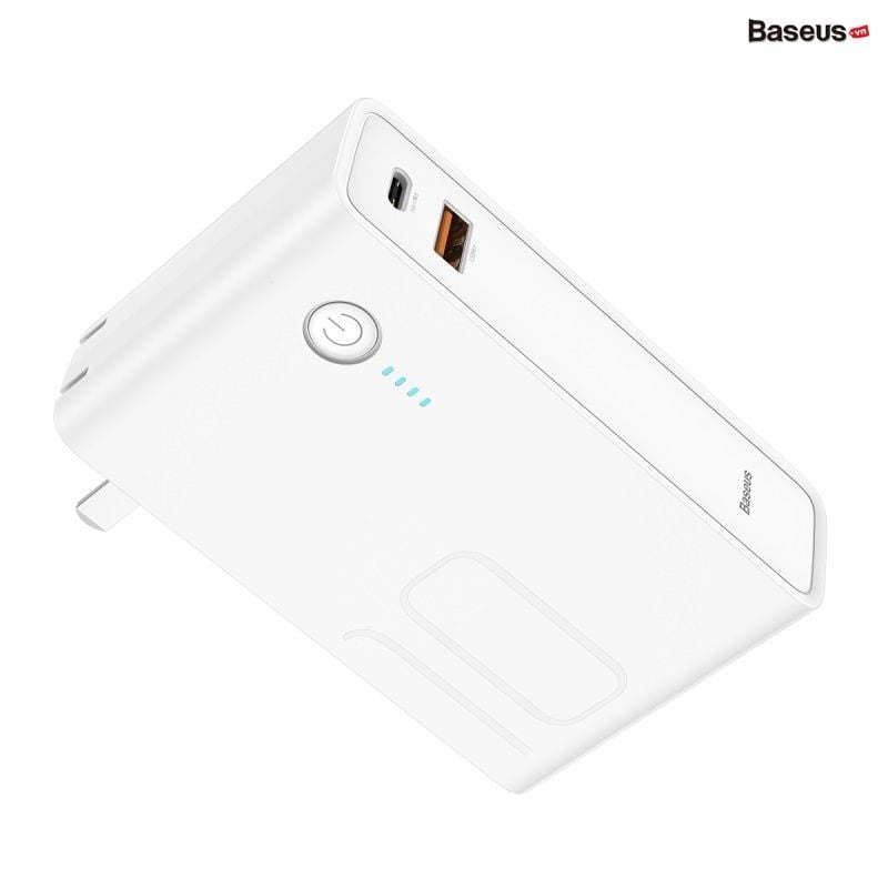 Bộ sạc nhanh tích hợp pin dự phòng Baseus Power Station 2in1 10000mAh PD3.0/QC3.0 (18W Type C and USB Double Quick Charge, Travel Charger & Powerbank)