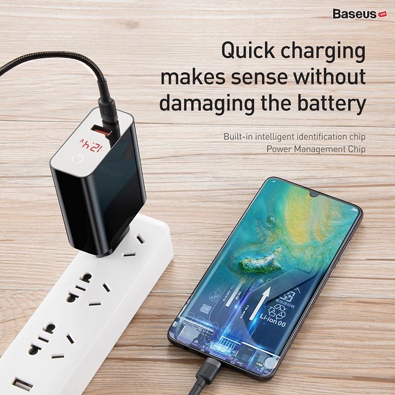 Bộ sạc nhanh đa năng hẹn giờ tắt Baseus Speed PPS Smart Shutdown Charger 45W (5A/45W, QC4.0/ QC3.0 / PD / SCP/ Quick charger, Timer Auto Power Off )