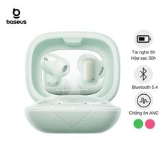 Tai Nghe Không Dây TWS Baseus AirNora 3 ANC (Bluetooth v5.4, 6.5H, -45db Noise Cancellation, 4-Mic ENC)