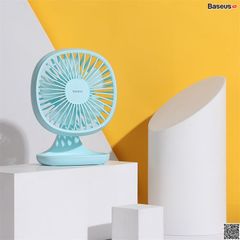 Quạt mini để bàn Baseus Baseus Pudding-Shaped Fan ( 3 mức tốc độ - Mini USB Air Cooling Fan Clip Desk Fan)