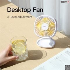 Quạt mini để bàn Baseus Baseus Pudding-Shaped Fan ( 3 mức tốc độ - Mini USB Air Cooling Fan Clip Desk Fan)