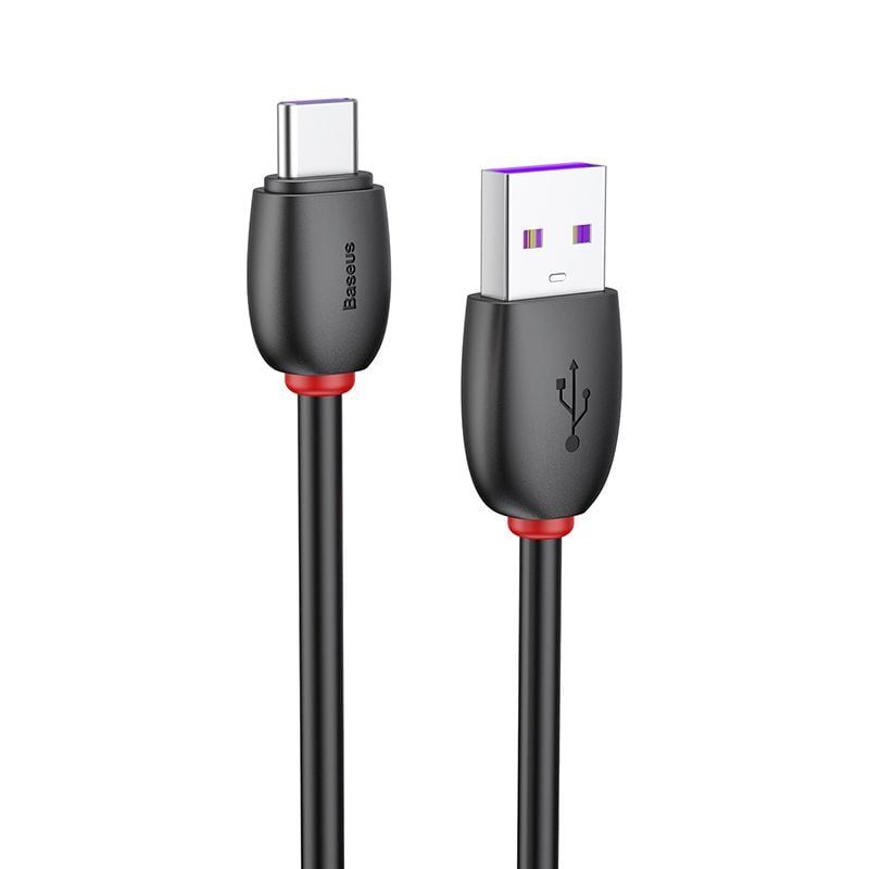 Cáp sạc nhanh Baseus Purple Ring – Type-C, 40W 5A, hỗ trợ Huawei SuperCharge, dùng cho Huawei/Samsung/Xiaomi ổn định